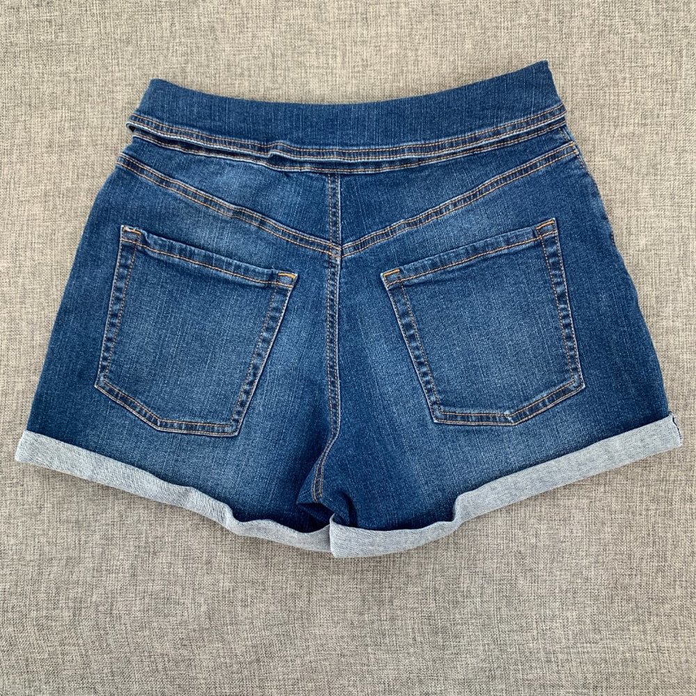 NO Boundaries High Rise Denim Shorts Vintage Style 80's Cotton Cuffed Great Cond - Picture 5 of 5